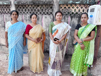 All India Democratic Women's Association (AIDWA) leaders meet in a deputation at a Agartala city police station on November 13 seeking police action against miscreants and anti-socials.